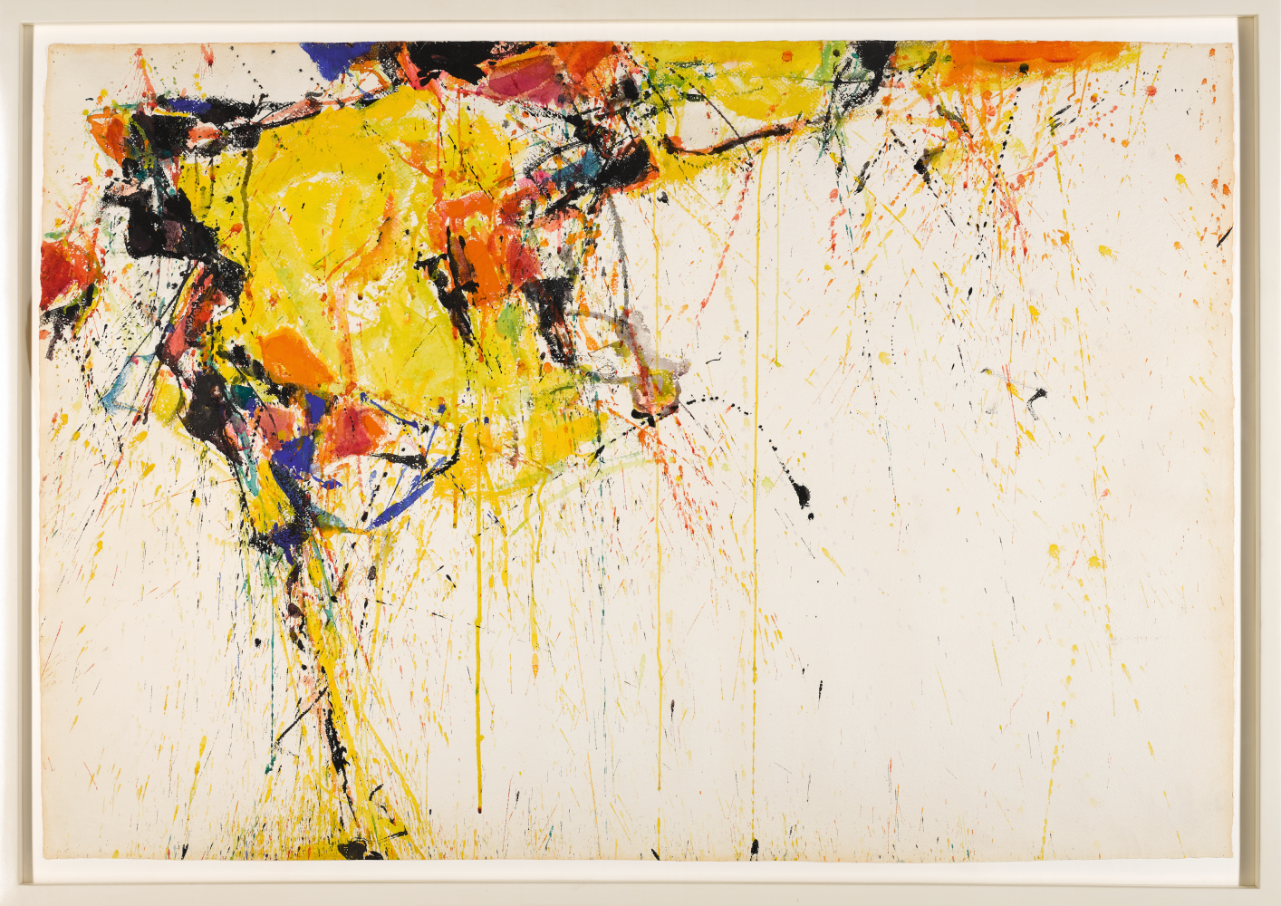 Sam Francis

Untitled

1958

watercolor and gouache on paper

27 x 43 1/2 inches (68.4 x 110.5 cm)&amp;nbsp;

signed and dated Sam Francis 58 (verso)