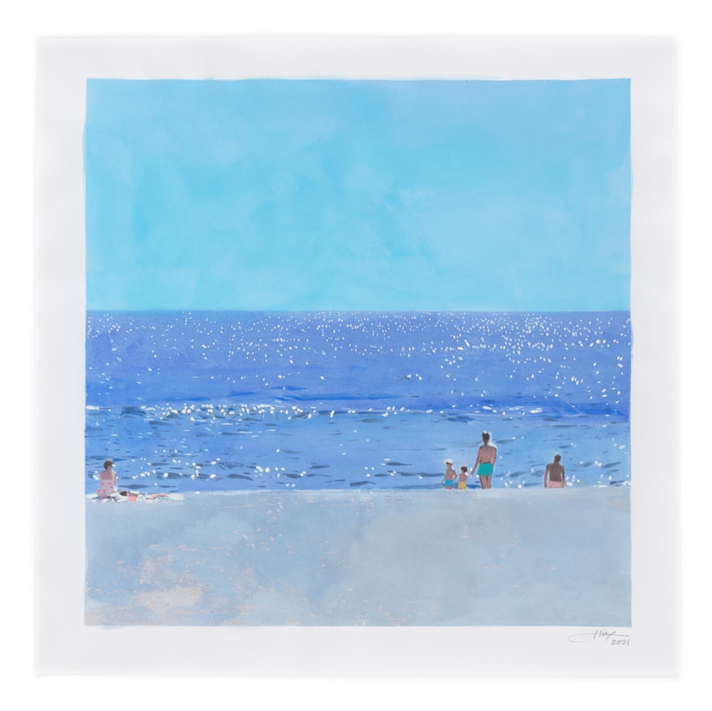 ISCA GREENFIELD-SANDERS

Silver Beach )Blue), 2021

mixed media watercolor with color pencil

14h x 14w in

Framed: 17h x 17w in

&amp;nbsp;