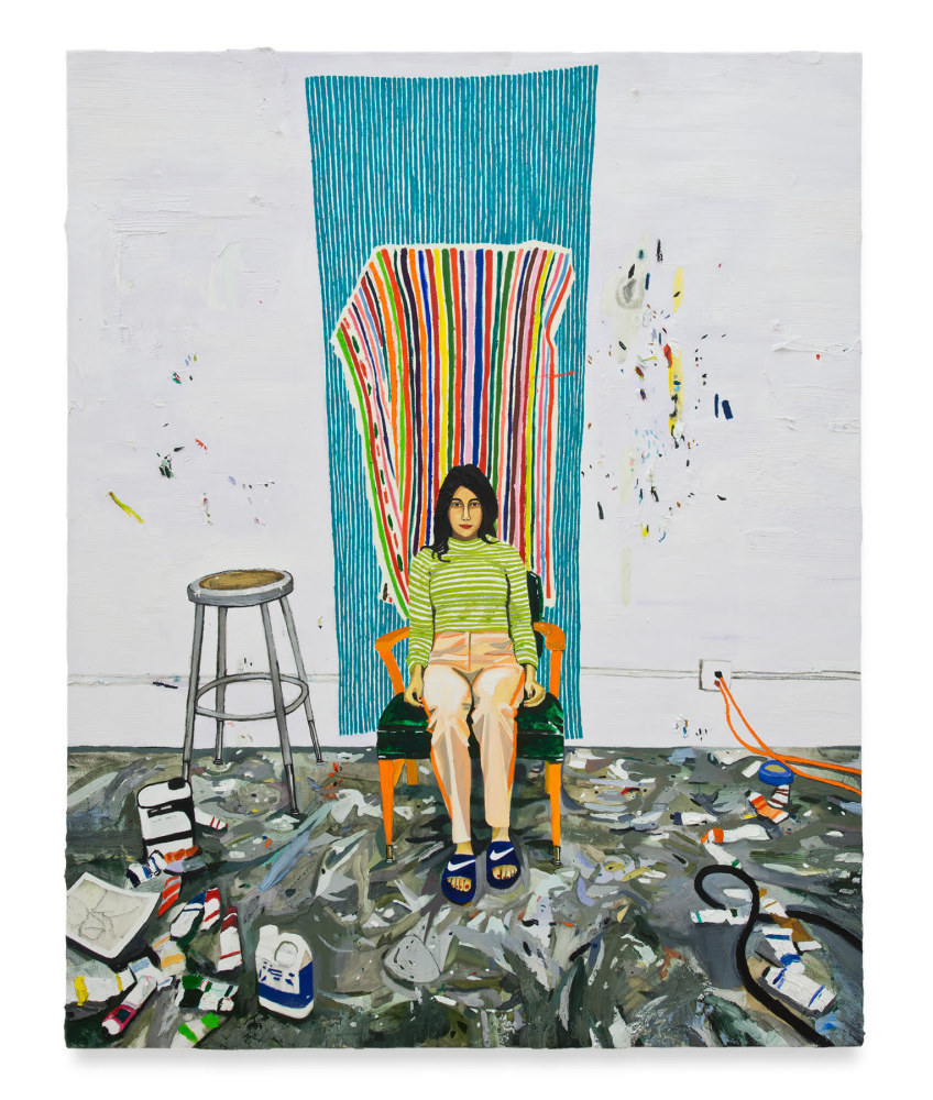 RAFFI KALENDERIAN
Erika in the Studio, 2018
Oil on canvas
60 x 48 inches
152.4 x 121.9 cm
Signed, titled and dated (verso)

$