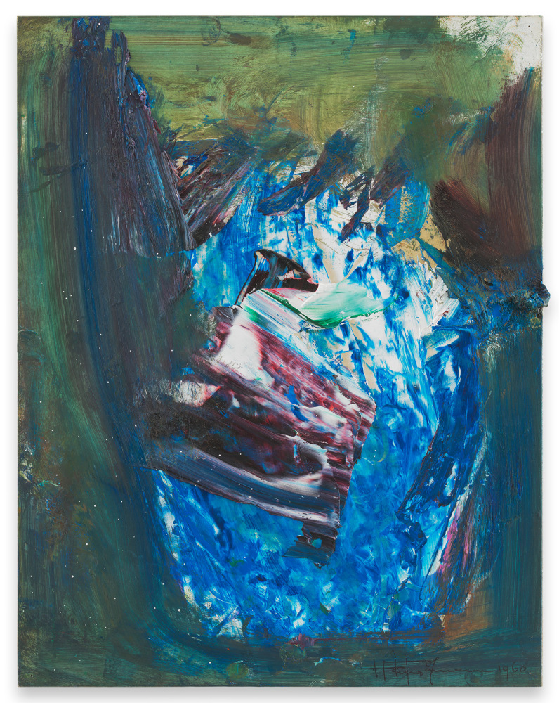 Hans Hofmann

Stormy Blue, 1960

Oil on board

14h x 11w in

&amp;nbsp;