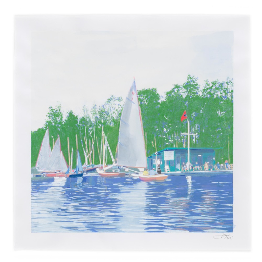 ISCA GREENFIELD-SANDERS

Sailboats, 2021

mixed media watercolor with color pencil

14h x 14w in

Framed: 17h x 17w in

&amp;nbsp;