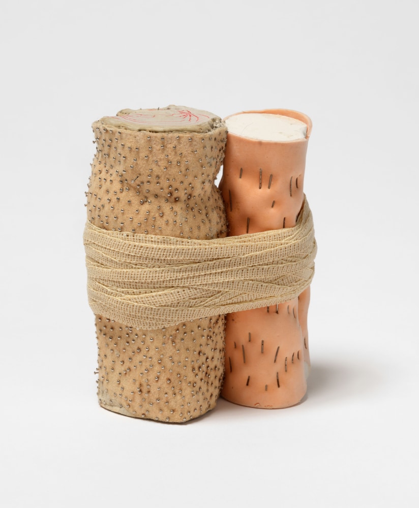Veronica Ryan Plaster Bandage, early-2000s elastic, plaster, hydrocal, pins, foam, rubber, ink 5 3/4 x 4 1/2 x 3 in. (14.6 x 11.4 x 7.6 cm)