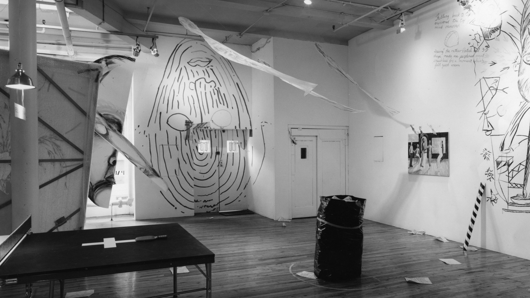 Installation view, Jonathan Borofsky, Paula Cooper Gallery, 155 Wooster Street, New York, October 18 - November 15 1980. © Jonathan Borofsky. Courtesy Paula Cooper Gallery, New York. Photo: Geoffrey Clements.