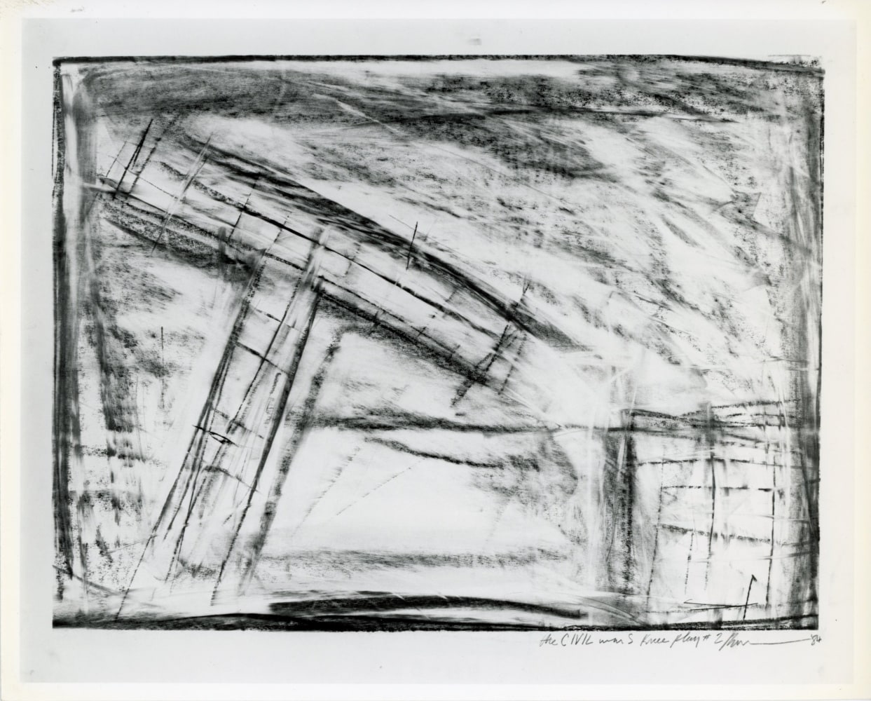 Robert Wilson &quot;The Civil Wars&quot; 1984 Graphite on paper 19 1/2&quot; x 26&quot;