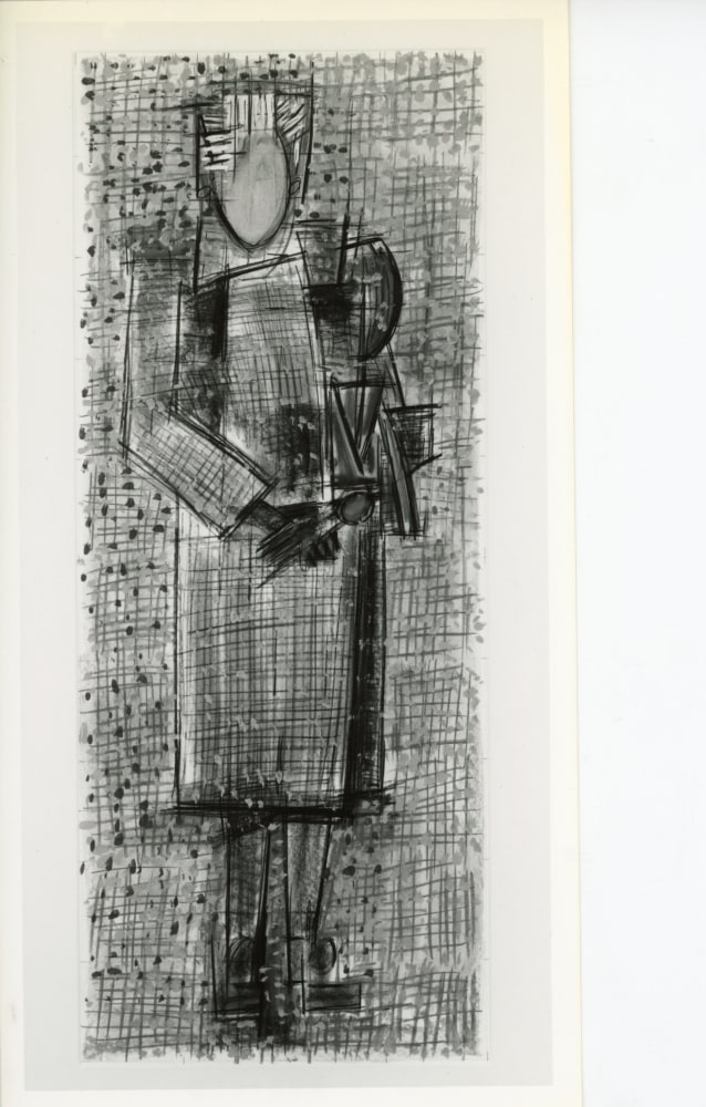 Michael Hurson "Portrait of Harriet Hurson" 1985 Pencil, conte crayon, pastel, and ink on paper 45 x 18 in.