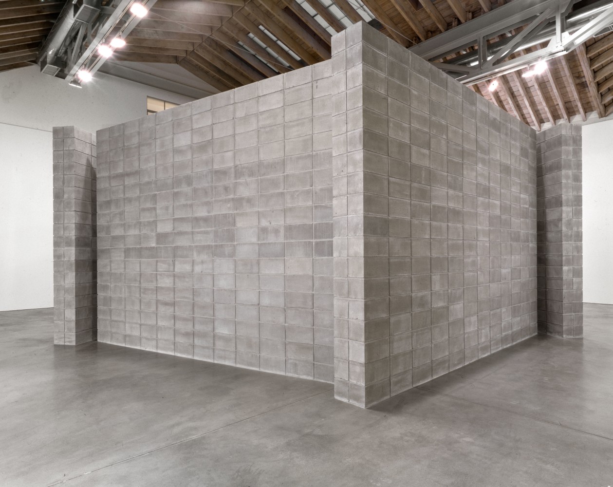 Installation view, New Large Concrete Block Structures, Paula Cooper Gallery, 534 W 21st Street, New York. December 8, 2000 - January 13, 2001.© 2025 The LeWitt Estate / Artists Rights Society (ARS), New York, Courtesy Paula Cooper Gallery, New York. Photo: Tom Powel.