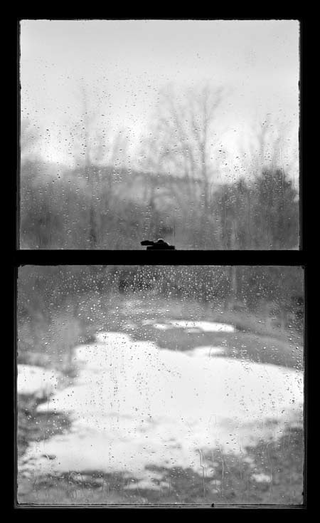 Bing Wright &quot;Wet Window 7&quot; 1989 Archival ink jet print 7- x 46 x 2 in.