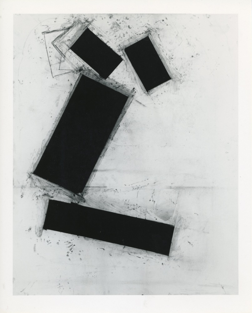 Joel Shapiro &quot;Untitled&quot; 1987 Charcoal on paper 74 3/4&quot; x 60 1/4&quot;
