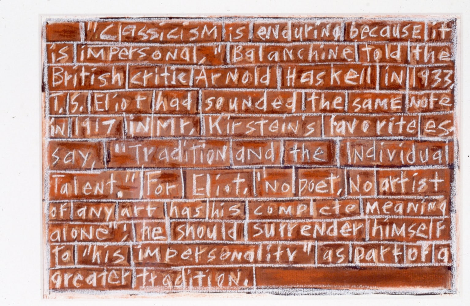Michael Hurson  "The Balanchine Drawing" 1993 Pencil, ink and conte on paper 14" x 20 3/4"