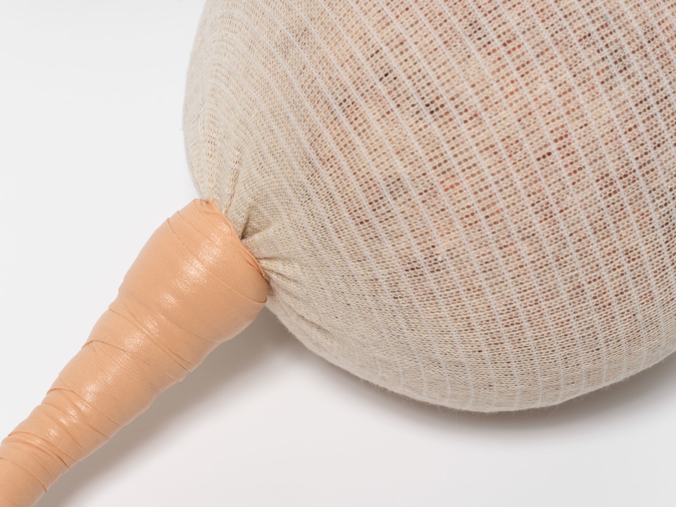 Veronica Ryan Rites in Saying Goodbye (detail), 2024 himalayan salt, plaster bandage, and cotton stockinette bandage 5 1/2 x 18 1/2 x 6  in. (14 x 47 x 15.2 cm)