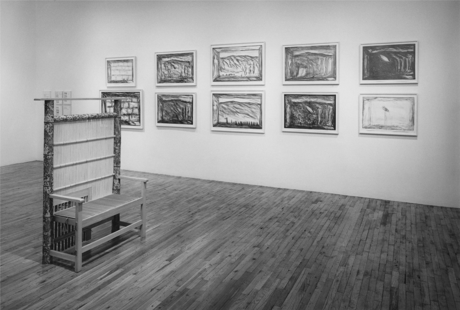 Installation view, Robert Wilson, Paula Cooper Gallery, 155 Wooster Street, January 21 - February 14, 1987. © Robert Wilson. Courtesy Paula Cooper Gallery, New York. Photo: D. James Dee.