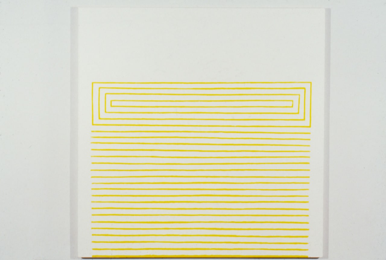 Dan Walsh &quot;Yellow Painting&quot; 1993 Acrylic on canvas 70&quot; x 70&quot;