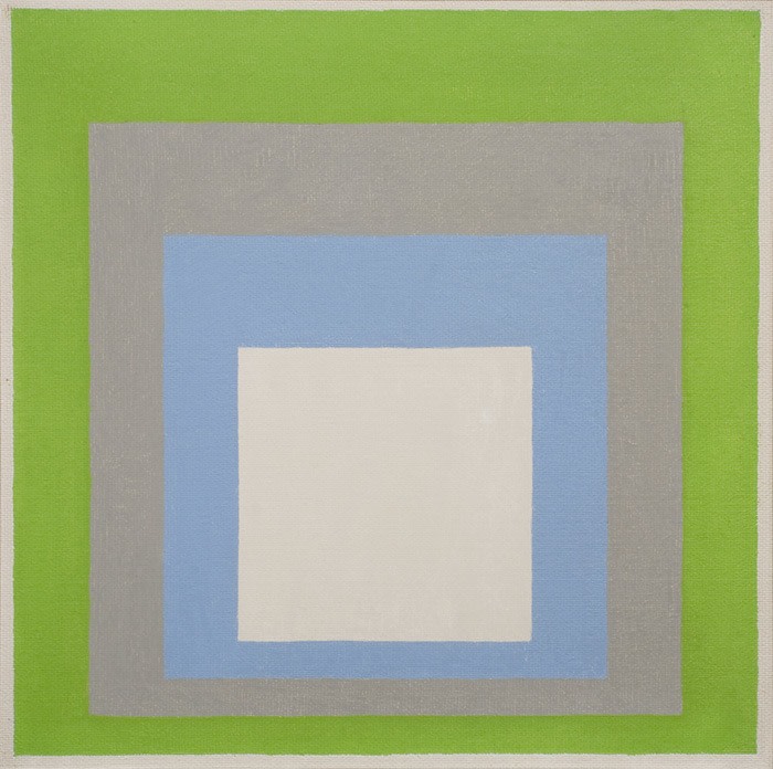 Josef Albers "Study to Homage to the Square: Vernal" 1957 Oil on masonite 17 7/8 x 18 7/8 in.