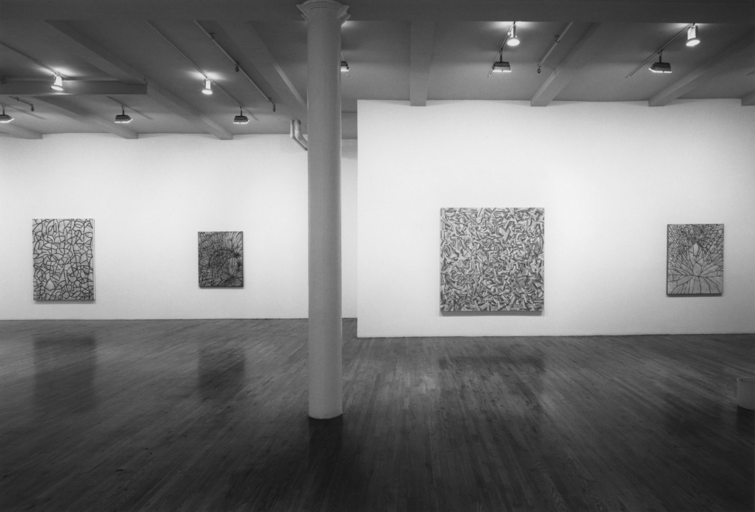 Installation view, Recent Paintings, Paula Cooper Gallery, 155 Wooster Street, New York, November 4 - December 3, 1992. © Julian Lethbridge. Courtesy Paula Cooper Gallery, New York. Photo: Geoffrey Clements.