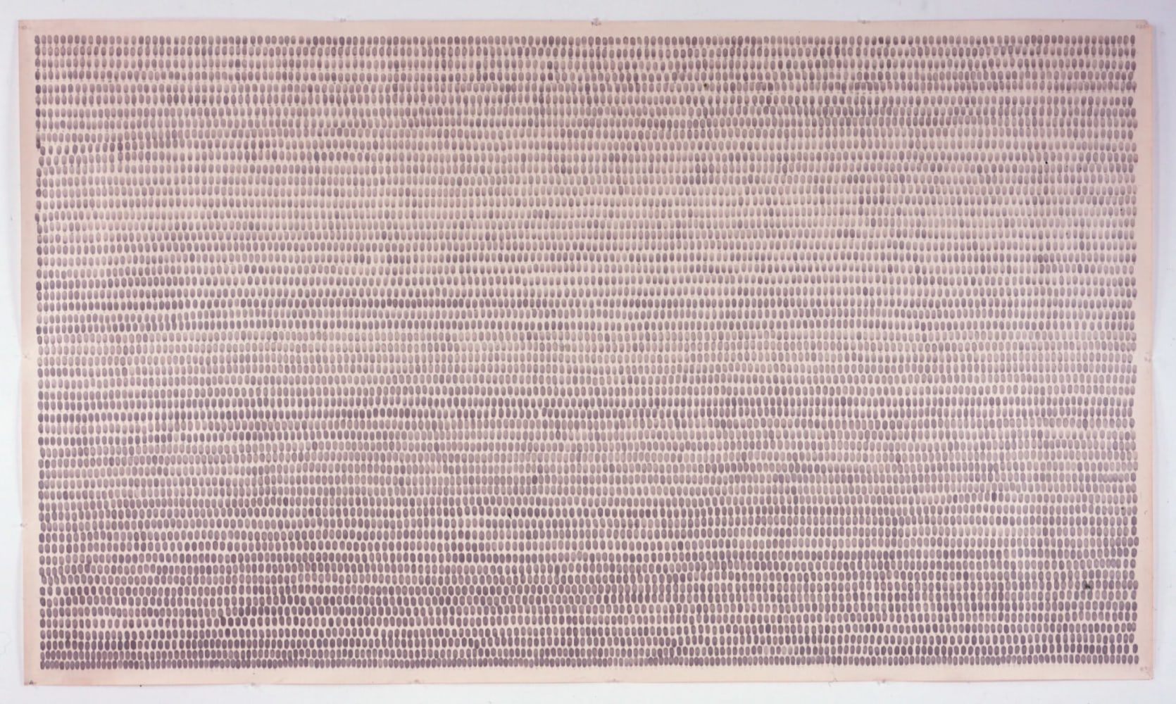 Joel Shapiro "Fingerprint Drawings #1" 1969 Ink on paper 72 x 123 1/2 in.
