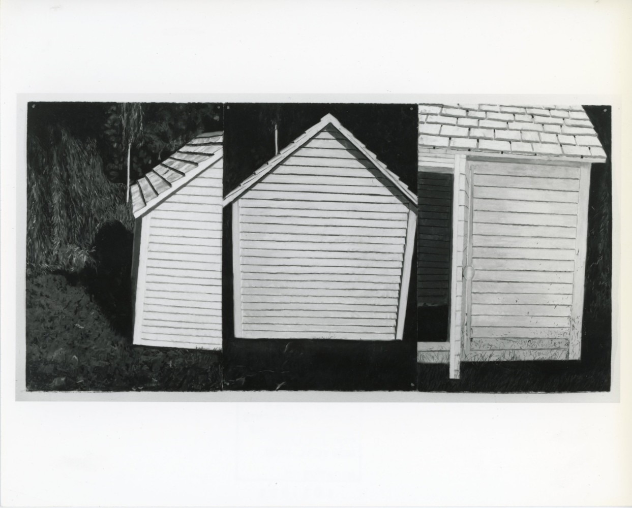 Jennifer Bartlett &quot;Old House Lane #26&quot; 1986 Pastel on 3 sheets of paper 44&quot; x 90&quot;