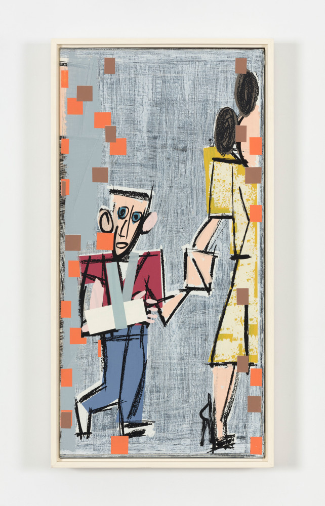 Michael Hurson Only Child (For Paula), 1990 oil and silkscreen on canvas 32 x 16 in. (81.3 x 40.6 cm)