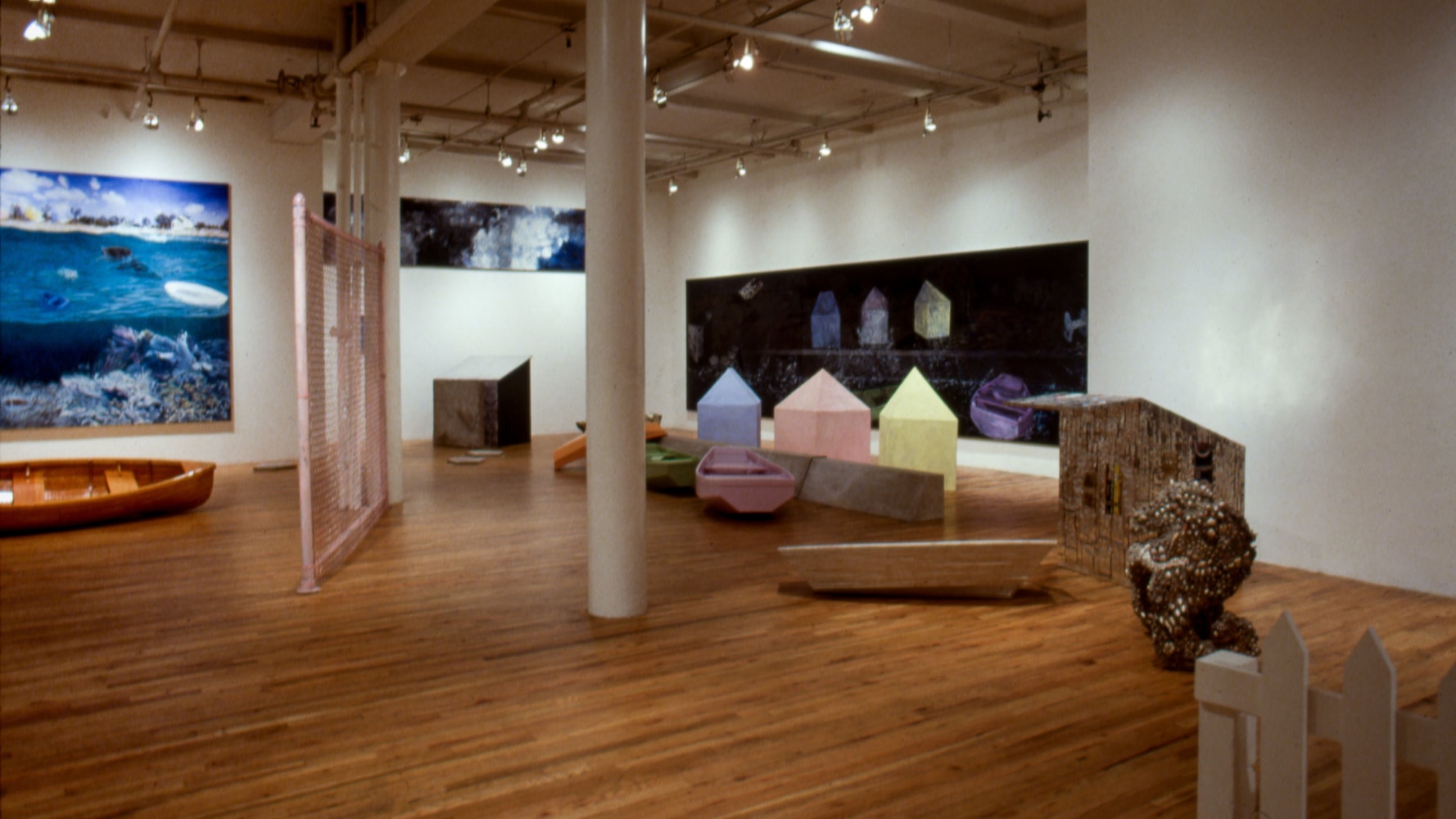 Installation view, Jennifer Bartlett, Paula Cooper Gallery, 155 Wooster Street, New York, April 4 - 27, 1985. © Jennifer Bartlett. Courtesy Paula Cooper Gallery, New York, Marianne Boesky Gallery, New York, and The Jennifer Bartlett 2013 Trust. Photo: Geoffrey Clements.