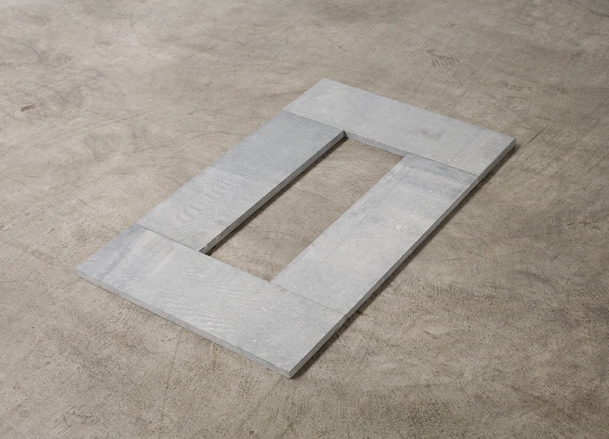 Carl Andre "Limestone Monocel" 2009 4 unit Belgian blue limestone overall: 1 x 23 1/2 x 39 3/8 in.