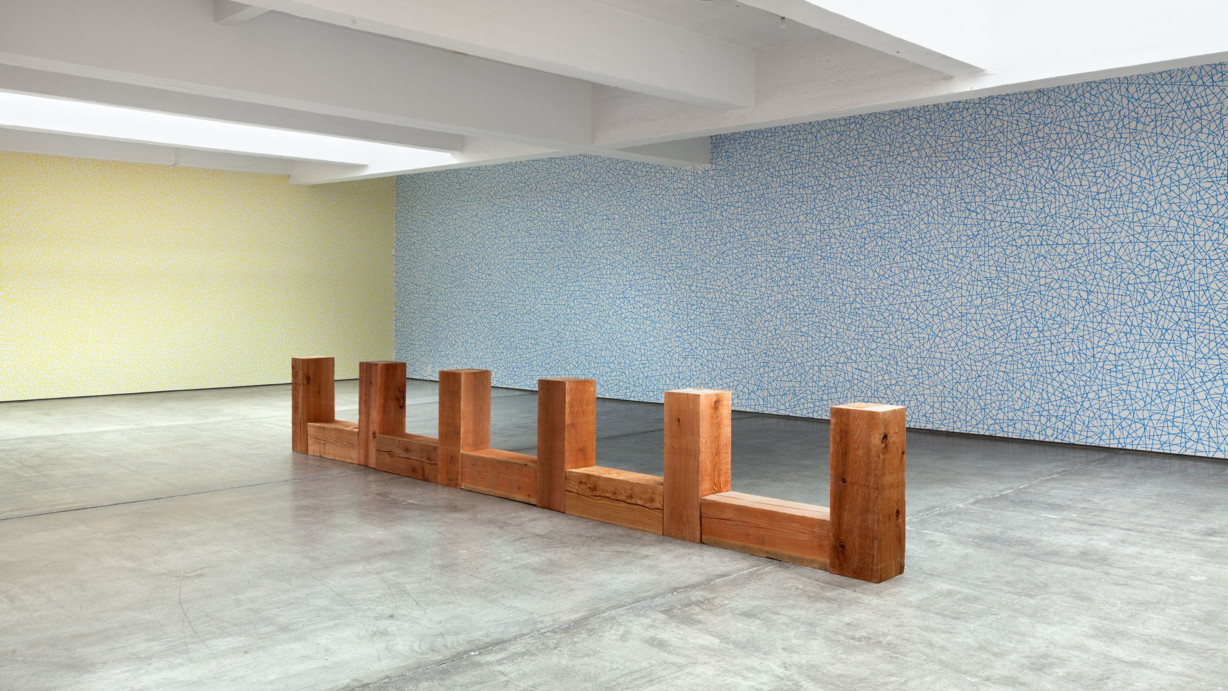 Installation view, Carl Andre, Dan Flavin, Sol LeWitt, January 10 – March 7, 2015