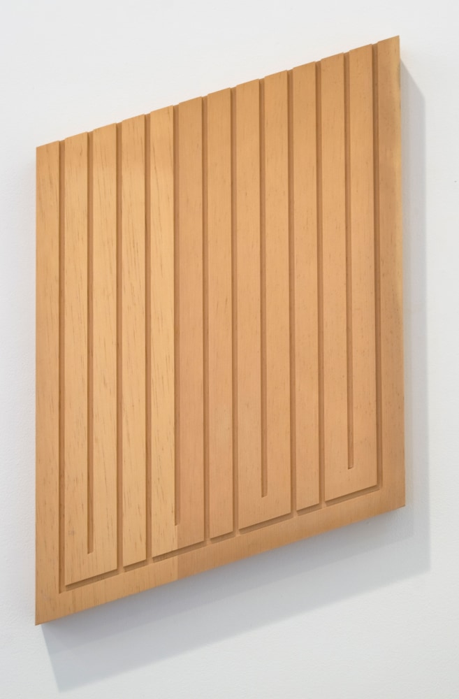 Donald Judd Untitled (14-R), 1982 wood-block in clear sugar pine wood 25 1/4 x 16 x 2 in. (64.1 x 40.6 x 5.1 cm)