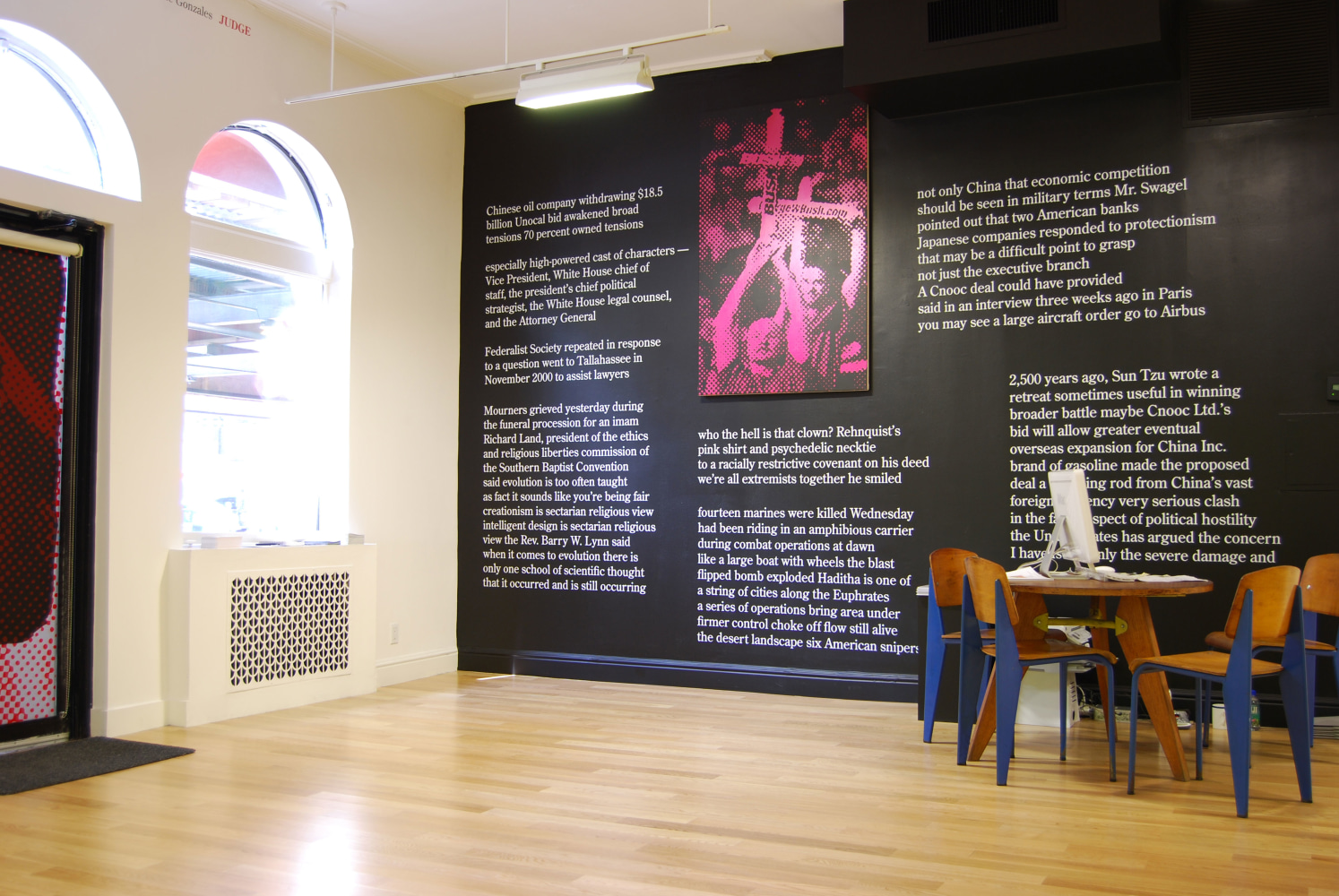 Installation view, JUDGE, Paula Cooper Gallery, 465 W 23rd Street, New York. September 4 - September 22, 2007.
