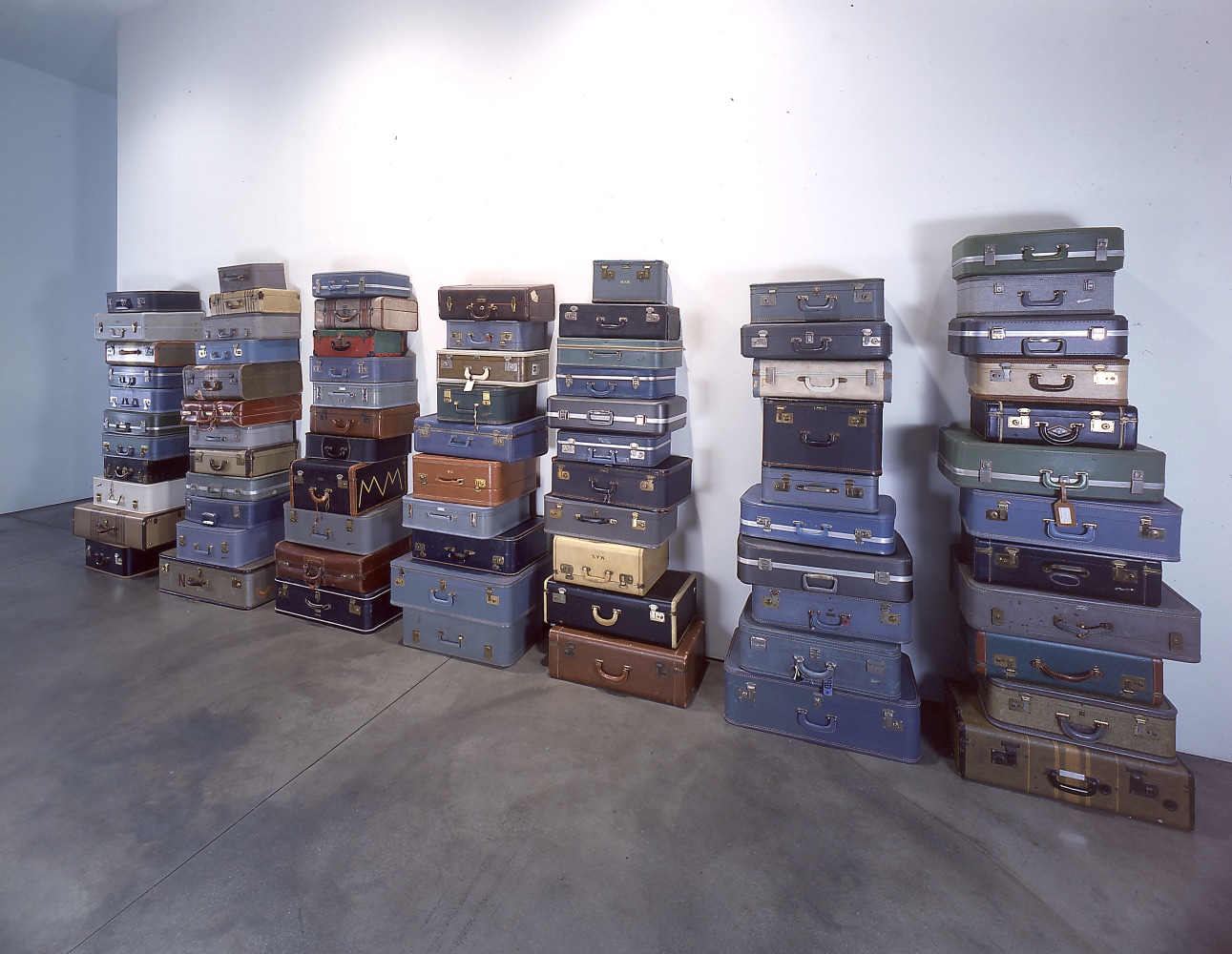 Zoe Leonard "Untitled" 2000 75 Suitcases Dimensions variable