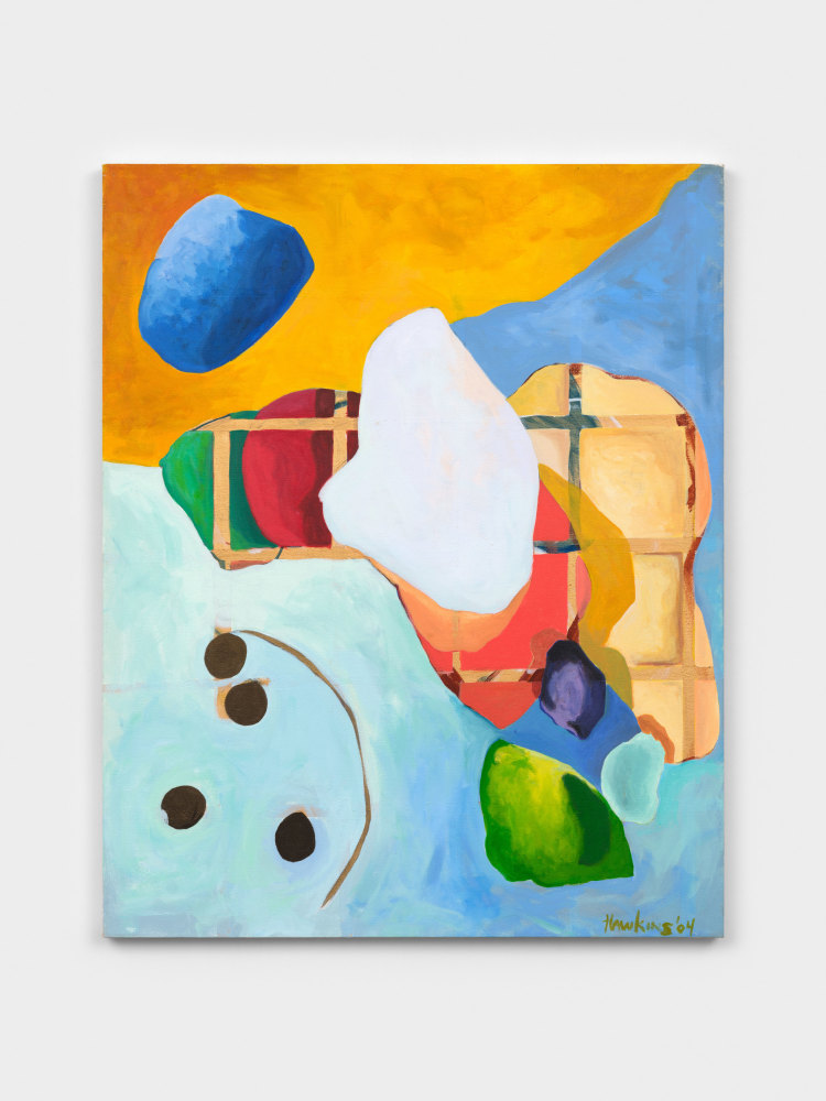 Cynthia Hawkins Clusters: Eta and Ecru Don't Live in the Same Neighborhood, 2004 acrylic on canvas 50 x 40 in. (127 x 101.6 cm)