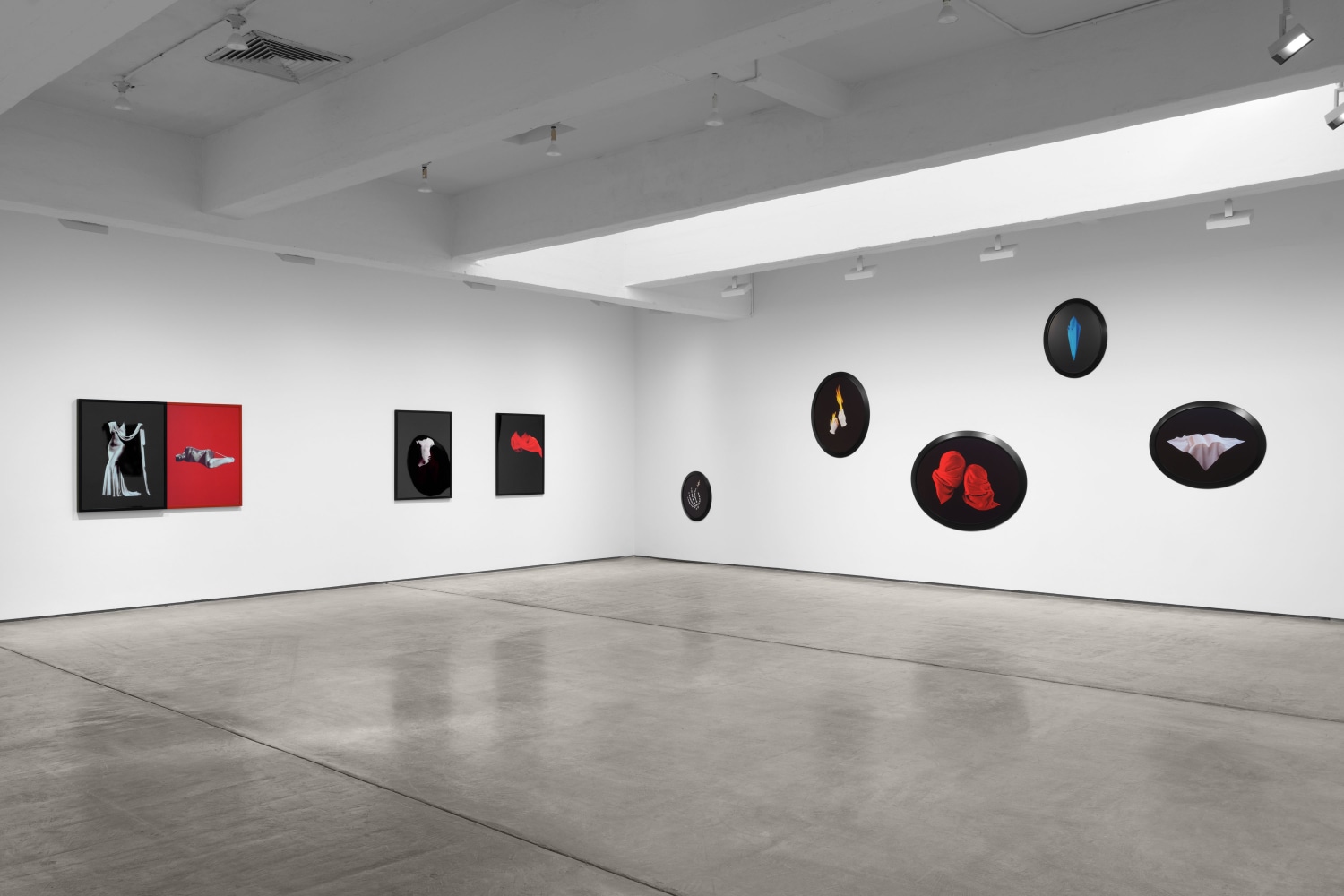 Installation view, Sarah Charlesworth: Desire and Seduction,  Paula Cooper Gallery, New York, February 20– March 29, 2025. © The Estate of Sarah Charlesworth. Courtesy Paula Cooper Gallery, New York. Photo: Steven Probert