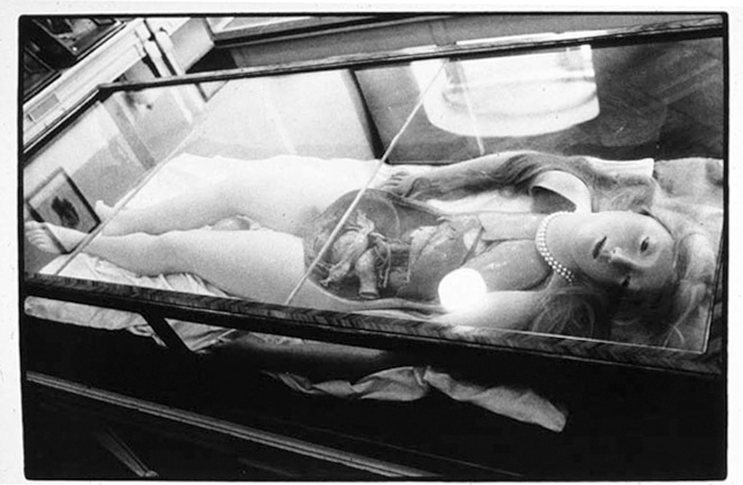 ZOE LEONARD Wax Anatomical Model with Pearls, 1990 gelatin silver print image: 27 x 40 3/8 in (68.6 x 102.6 cm) sheet: 29 x 42 1/4 in (73.6 x 107.3 cm )