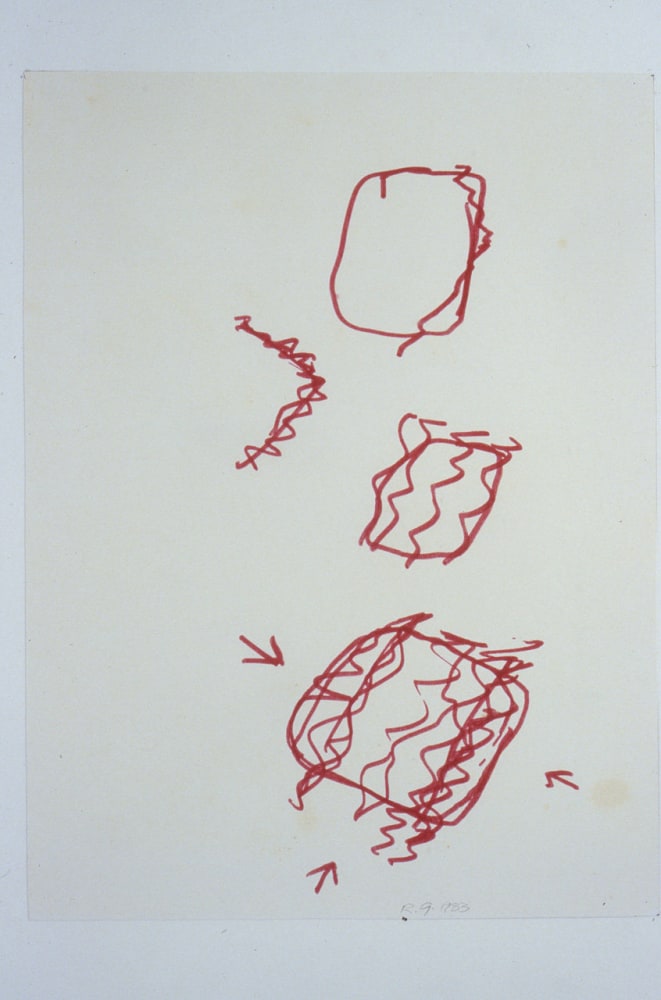 Robert Grosvenor "Untitled" 1983 Ink, pencil on paper 11 x 8 1/2"