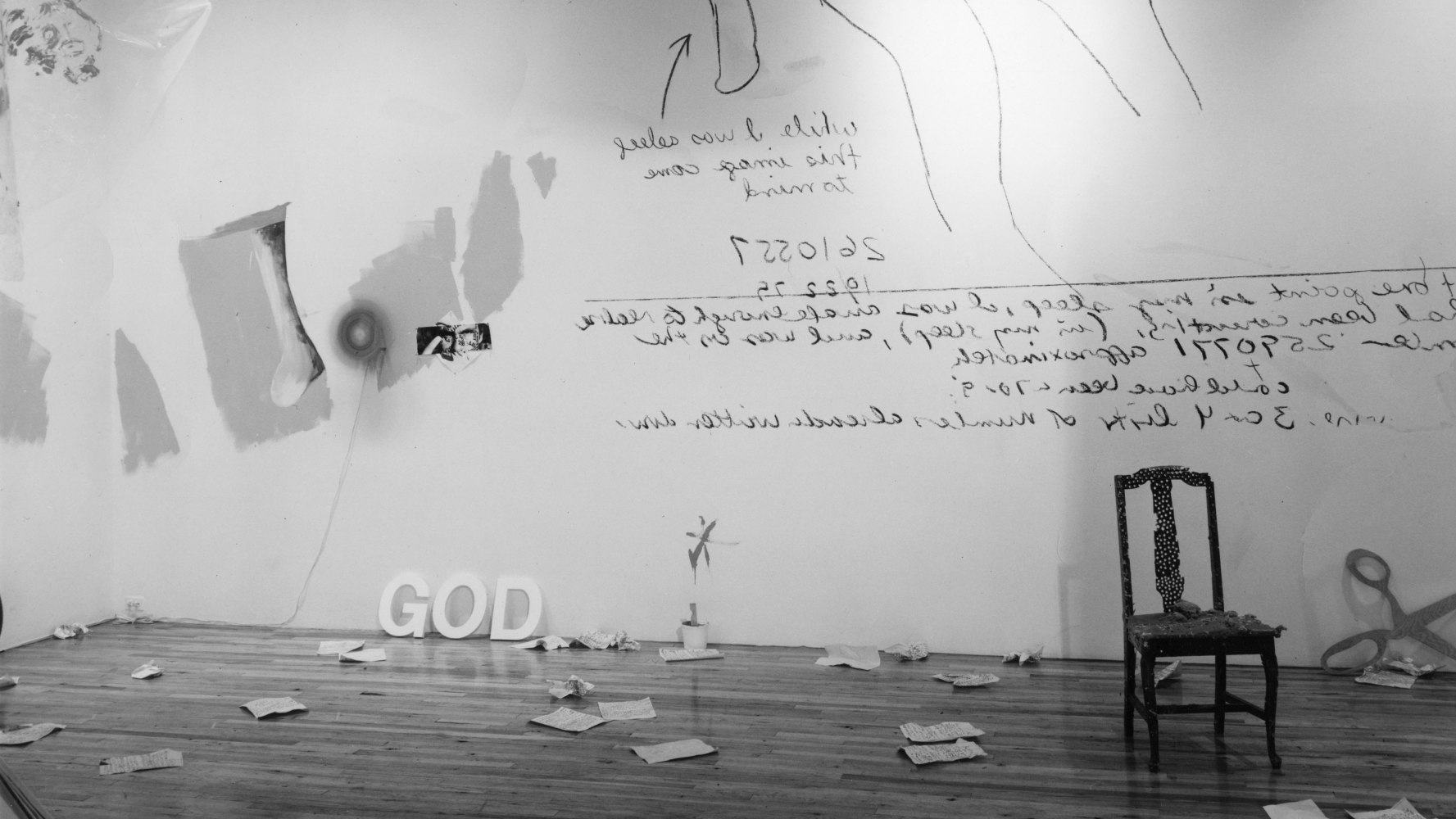 Installation view, Jonathan Borofsky, Paula Cooper Gallery, 155 Wooster Street, New York, October 18 - November 15 1980. © Jonathan Borofsky. Courtesy Paula Cooper Gallery, New York. Photo: Geoffrey Clements.