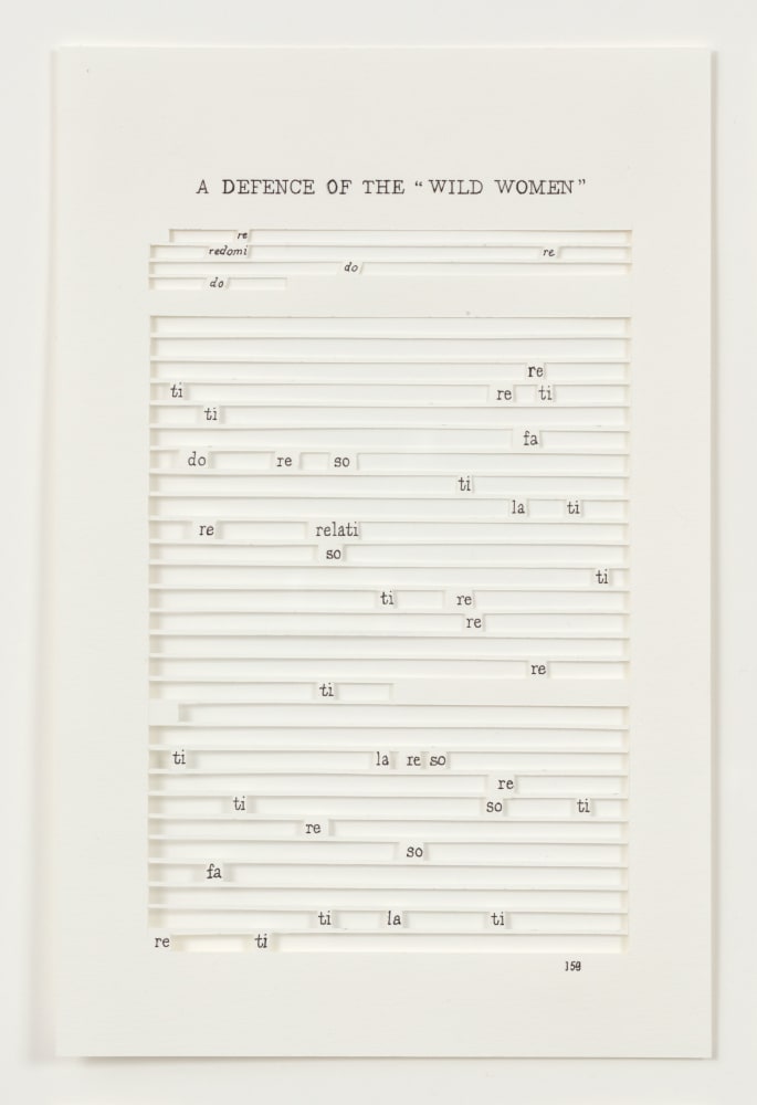Jane Benson, In Defense of The Wild Women (Mona Caird), (detail) 2018, hand-cut ink on paper and archival inkjet print on sintra