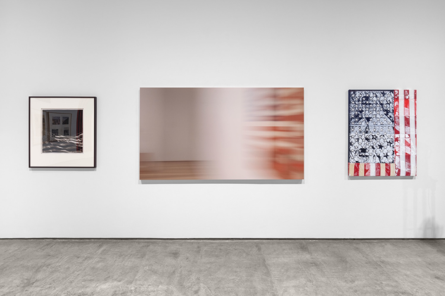 Installation view, Flags: A Group Show, Paula Cooper Gallery, New York, September 7 – October 26, 2024. Courtesy Paula Cooper Gallery, New York. Photo: Steven Probert