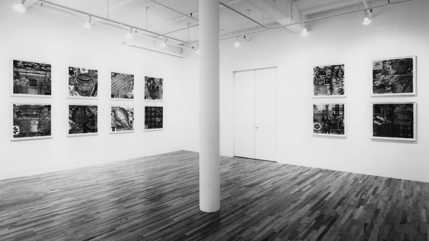 Installation view, Pastels, Paula Cooper Gallery, 149 Wooster Street, New York, January 5- February 2, 1991. © Jennifer Bartlett. Courtesy Paula Cooper Gallery, New York, Marianne Boesky Gallery, New York, and The Jennifer Bartlett 2013 Trust. Photo: Geoffrey Clements.