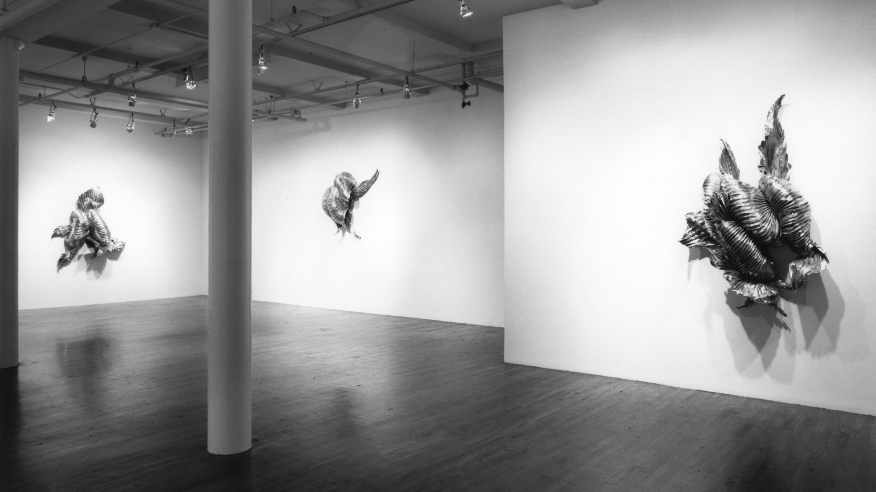 Installation view, Trophies, Paula Cooper Gallery, 155 Wooster Street, New York, September 4 - 29, 1990. © Lynda Benglis / Licensed by Artists Rights Society (ARS) New York. Courtesy PACE, New York, and Paula Cooper Gallery, New York. Photo: Geoffrey Clements.
