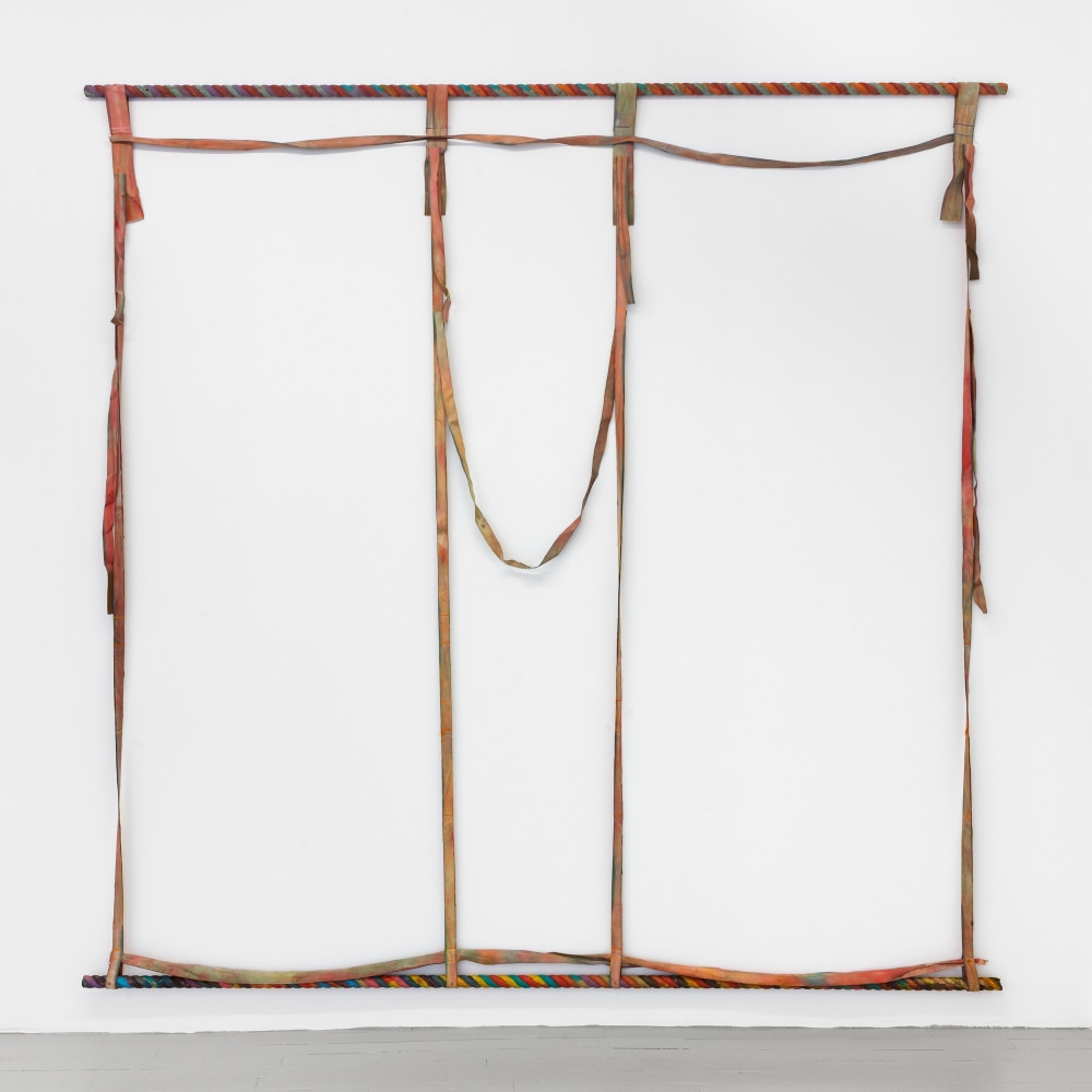 Alan Shields Protracted Simplicity, 1972-75 acrylic on cotton strips, wood 88 1/4 x 86 in. (224.2 x 218.4 cm)