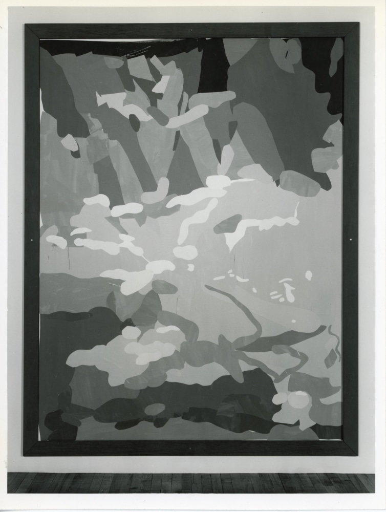 Jennifer Bartlett &quot;To the Island&quot; 1982 Collage, casein on paper on canvas; pine frame with casein 102 3/4&quot; x 78 3/4&quot;