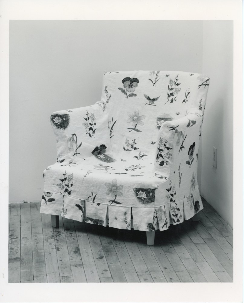 Robert Gober &quot;Slip Covered Armchair&quot; 1986-87 Plaster, wood, linen, fabric, paint 31 1/2&quot; x 30&quot; x 29&quot;