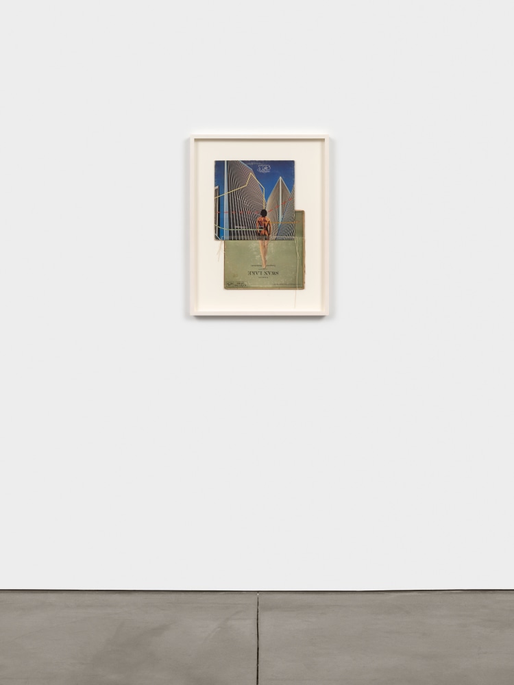 Christian Marclay Yes (from the series &quot;Body Mix&quot;), 1991 two record covers and cotton thread 20 x 14 in. (50.8 x 35.6 cm)