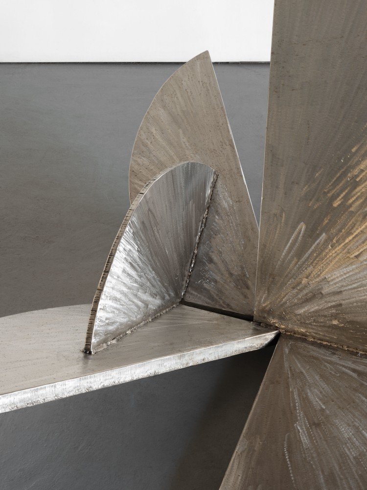 Mark di Suvero Untitled (Swing) (detail), 2008-2022 stainless steel, aluminum, rubber, rope