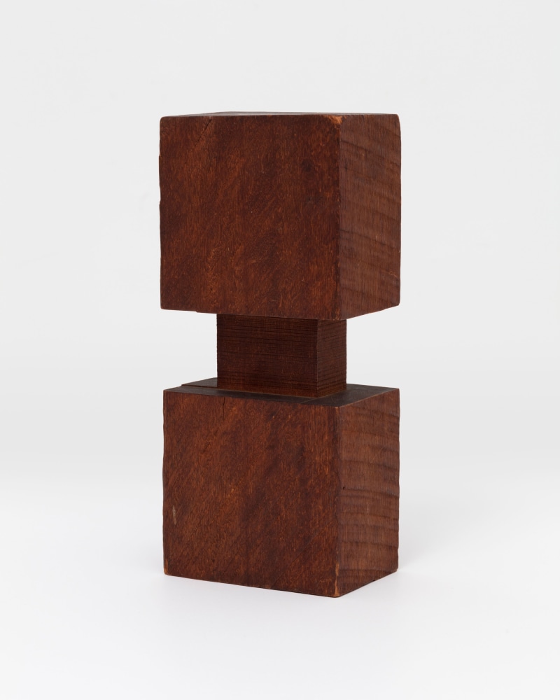 Carl Andre Maple Spindle Exercise, Quincy, Massachusetts, 1959 1 saw-carved maple block 9 1/16 x 4 x 2 5/8 in. (23.0 x 10.16 x 6.66 cm)