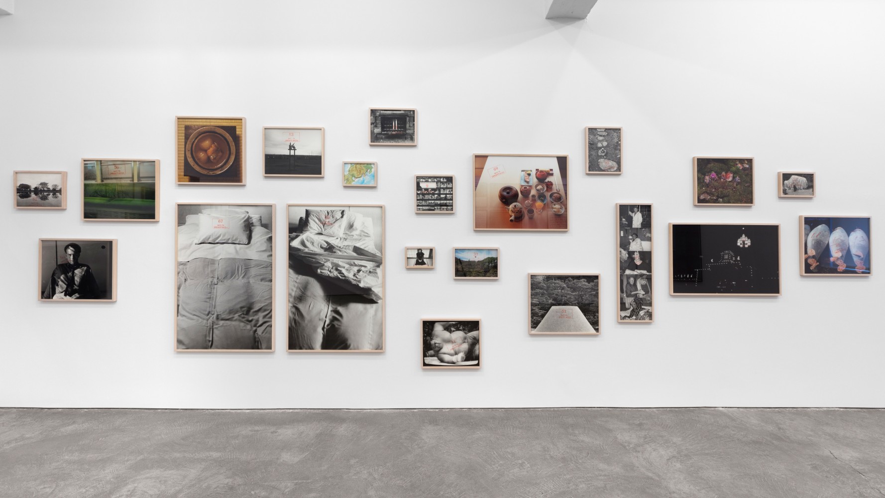Installation view, Sophie Calle, Bruce Conner, Paul Pfeiffer, Documents & Recitations, October 26, 2019 – February 6, 2020