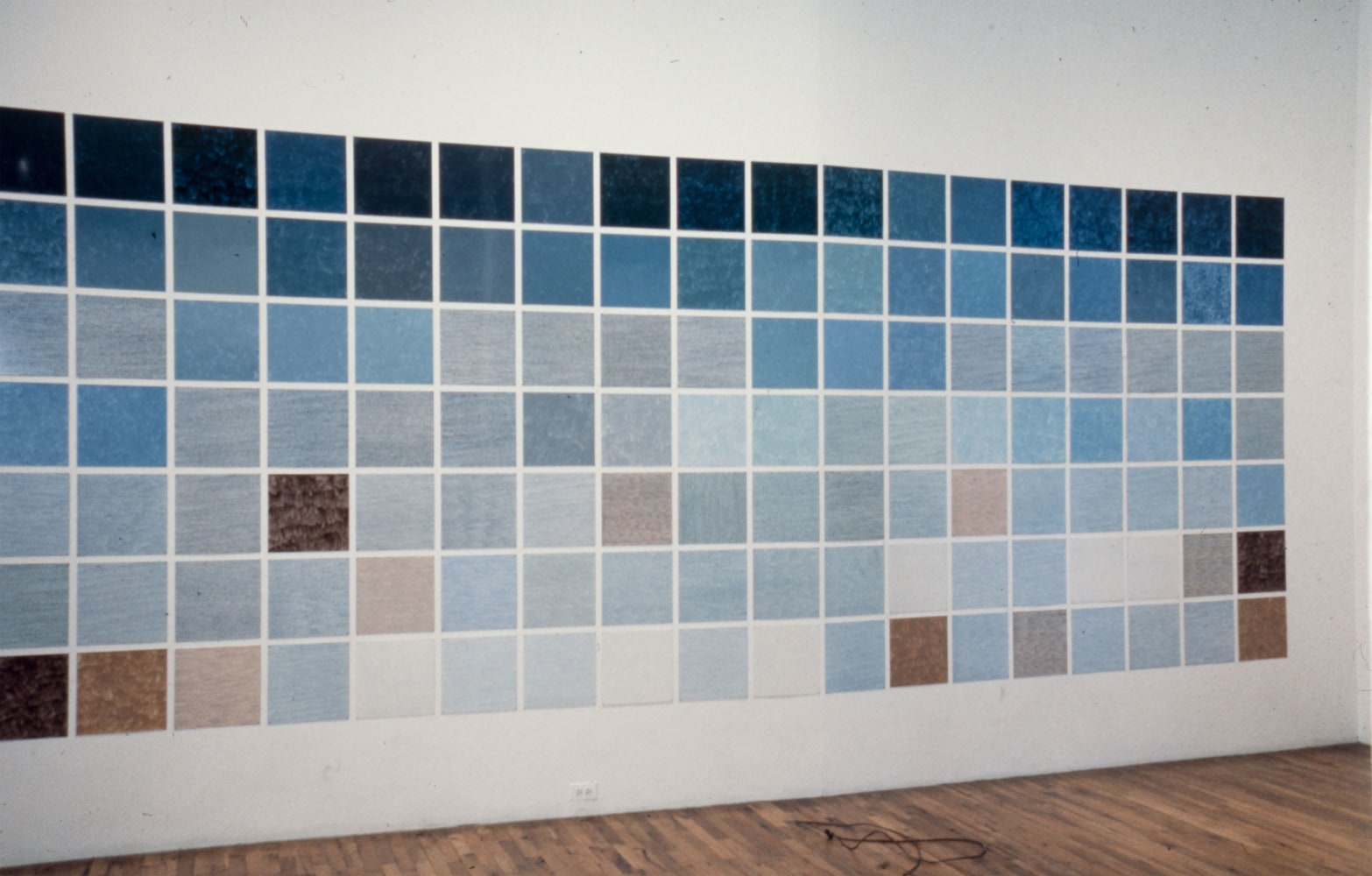 Installation view, A New Work: Rhapsody, Paula Cooper Gallery, 155 Wooster Street, New York, May 8 - Jun 2 1976. © Jennifer Bartlett. Courtesy Paula Cooper Gallery, New York, Marianne Boesky Gallery, New York, and The Jennifer Bartlett 2013 Trust.