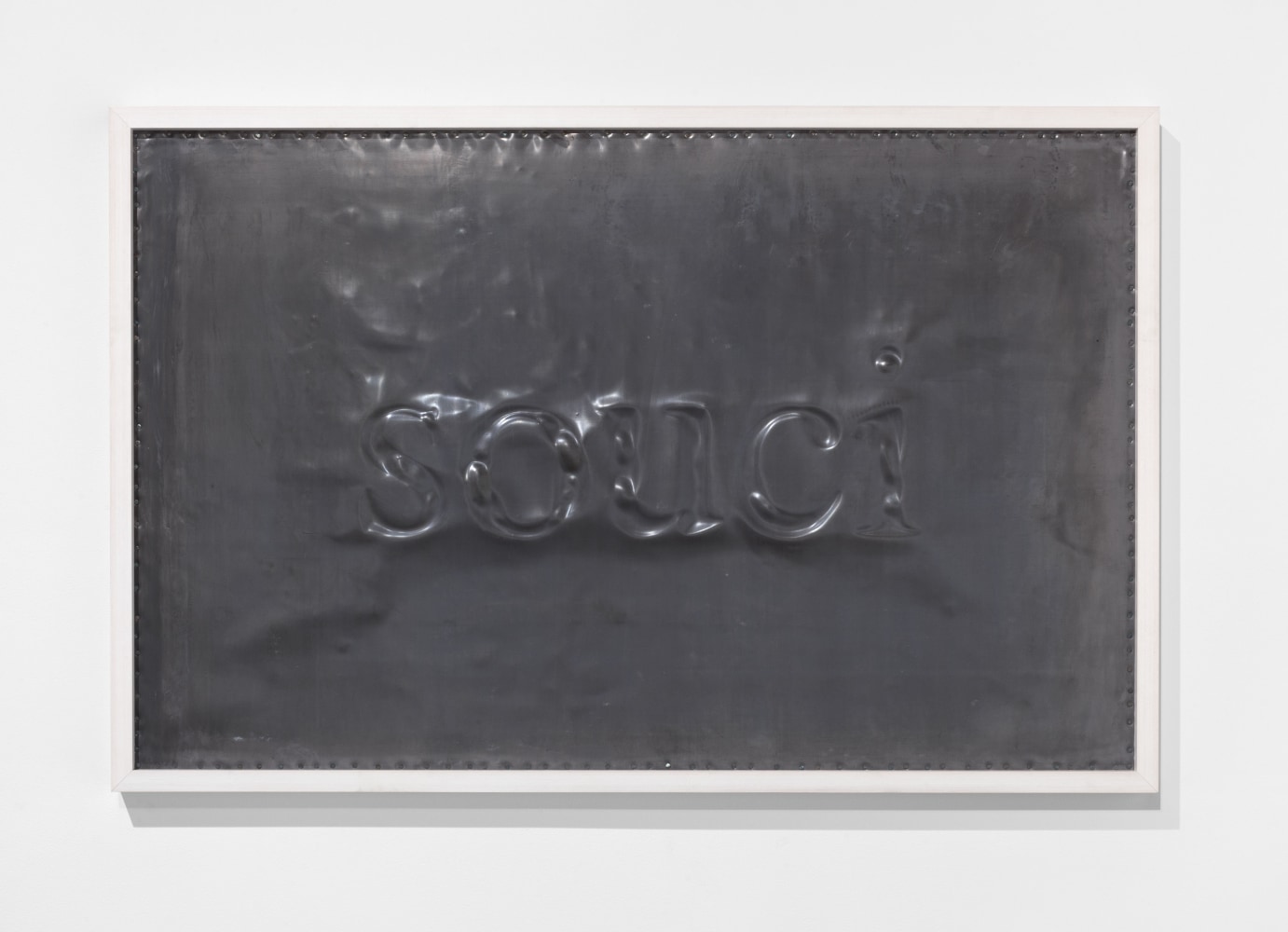 Sophie Calle Souci, 2010 sandblasted lead 37 1/16 x 56 7/8 in. (94.5 x 144.5 cm)