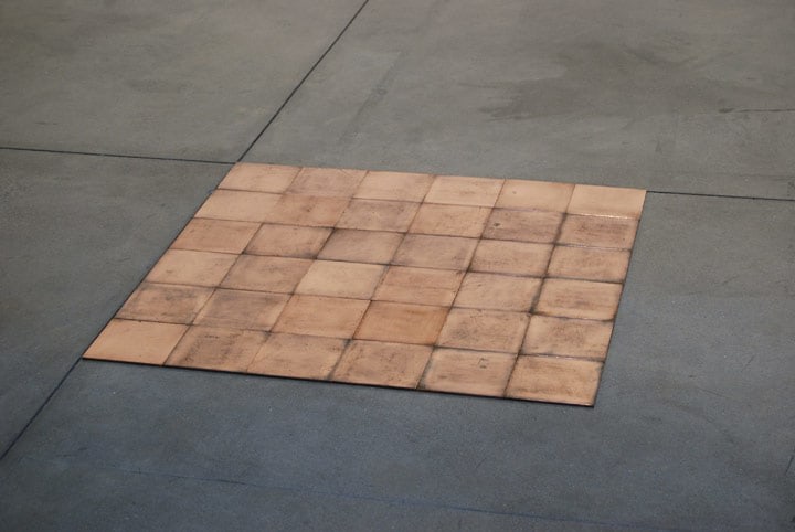 Carl Andre "26 CU SQ" 2007 36 copper plates 3/16 x 36 x 36 in.