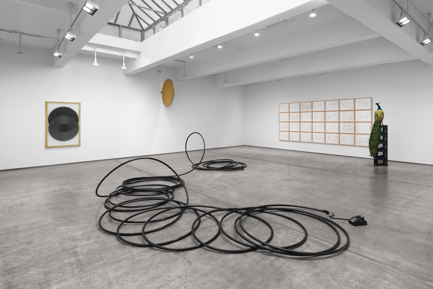 Installation view, Terry Adkins, Christian Marclay, Kelley Walker, Paula Cooper Gallery, March 18 - April 22, 2023. Photo: Steven Probert