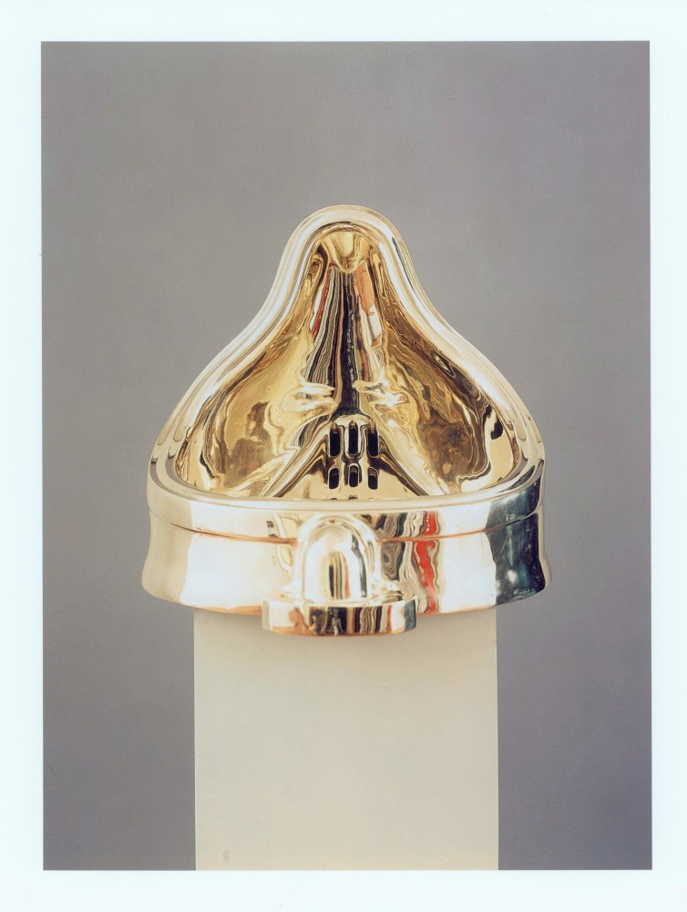 Sherrie Levine "Fountain (After Marcel Duchamp)" 1991 Bronze and artist's wood base 26 x 14 1/2 x 14 in.