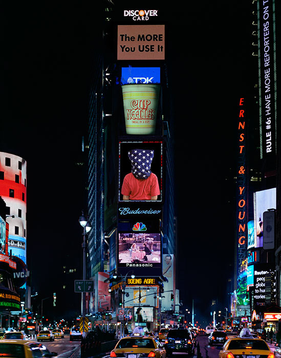 Hans Haacke "Times Square Star Gazing" 2005 Digital C-print on aluminum 33 1/2 x 26 3/8 in.