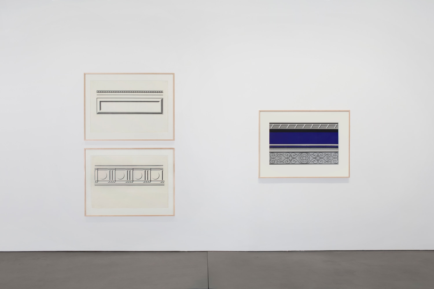 Installation view, Roy Lichtenstein: Entablatures, September 17 – November 12, 2011